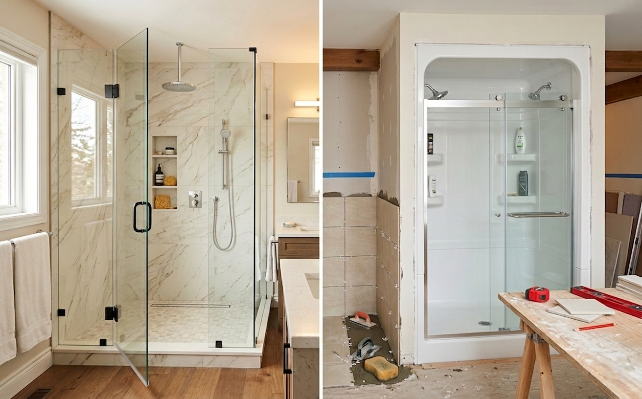 Custom Glass Shower Enclosures vs. Prefab Kits